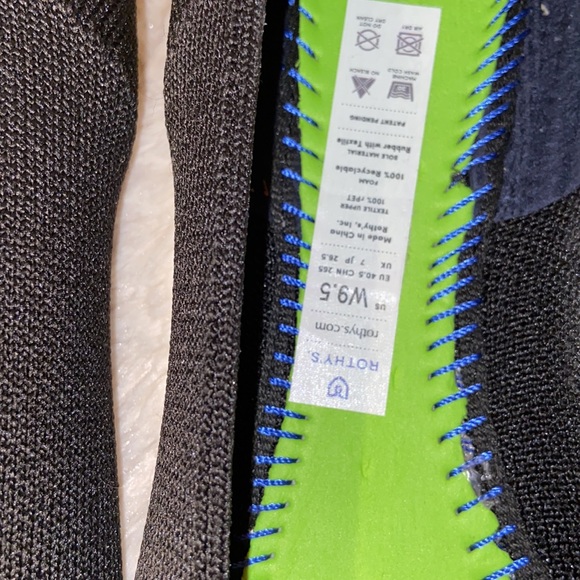 Like new Rothy's The Square Solid Black Blue Halo - Picture 10 of 11